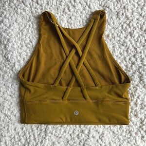 Lululemon Like-New Mustard Yellow Sports Bra